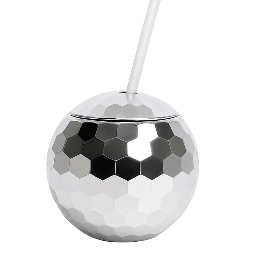 Silver Disco Ball Tumbler Cup 19oz NYE Party Drinkware